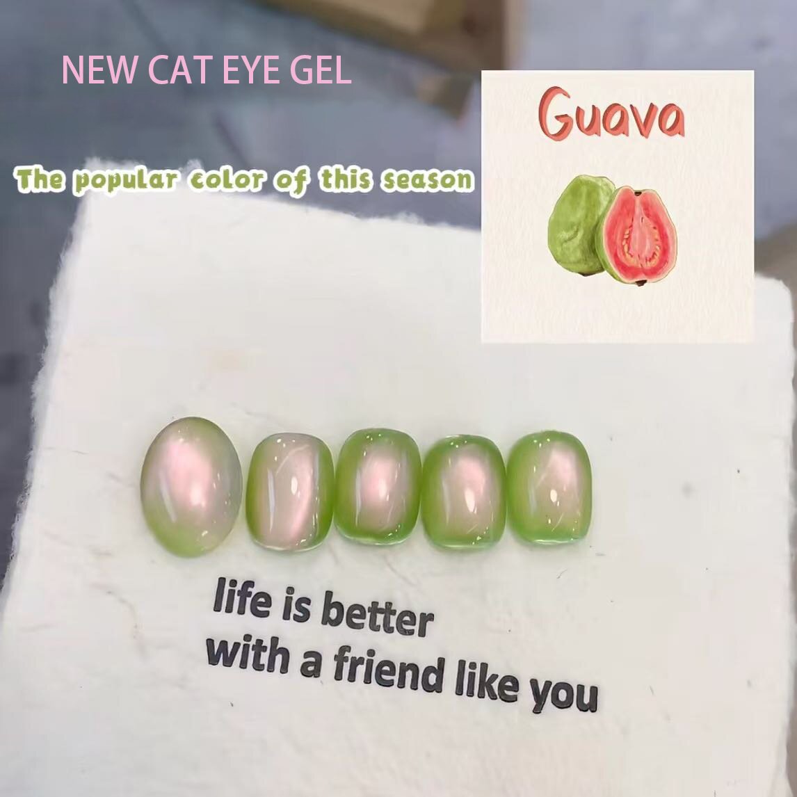 Poland gel mata yang diilhamkan oleh jambu mengambil peringkat tengah dalam fesyen kuku