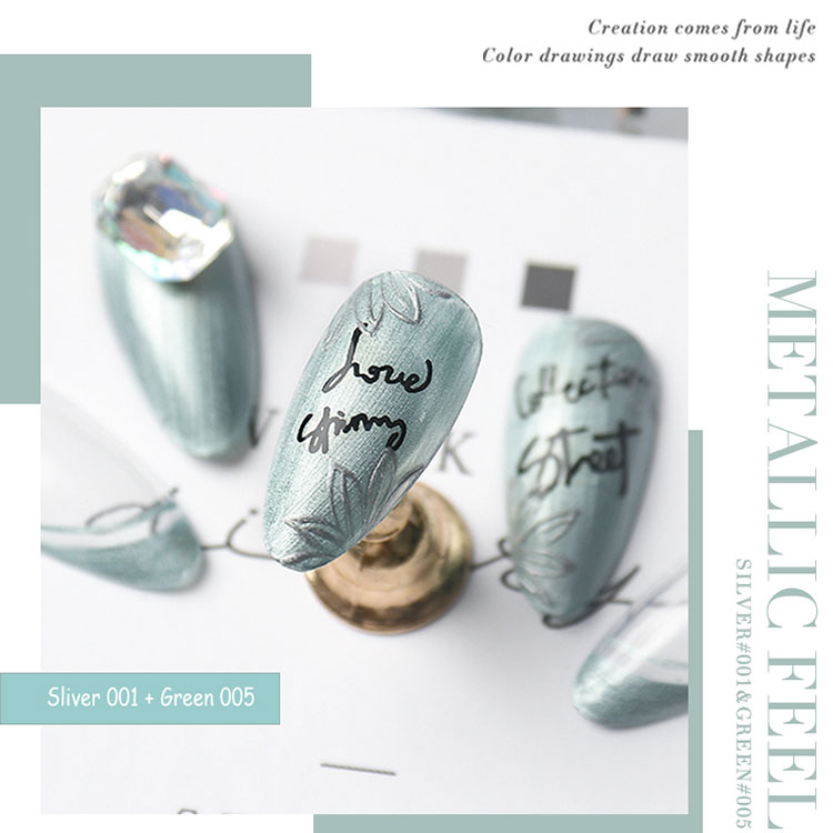 Ukiran 3D Lukisan Gel Metallic Poland