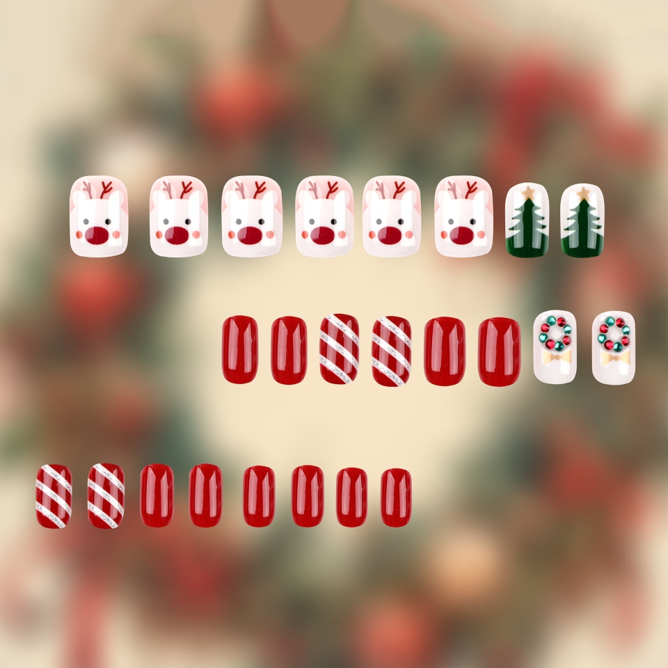 Set kuku palsu Krismas