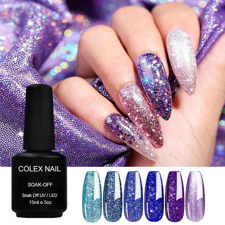 Menggilap gel glitter chunky