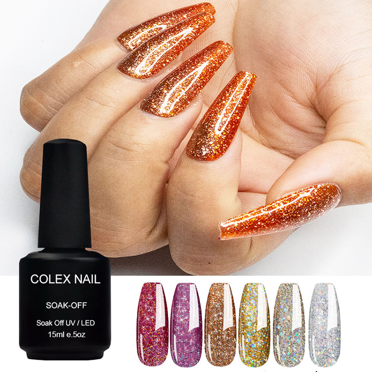Flash Diamond Warna Glitter Gel Kuku menggilap