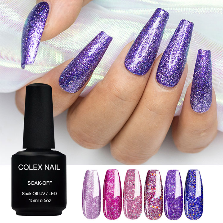 Kalis air berkilau gel glitter yang tahan lama
