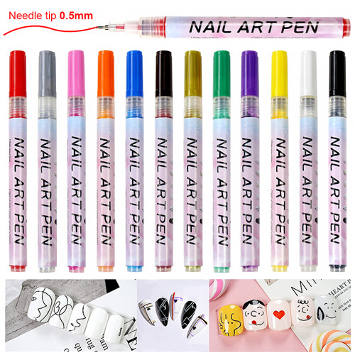 Alat Manicure Pen Kuku Plastik Kalis Air 0.5mm